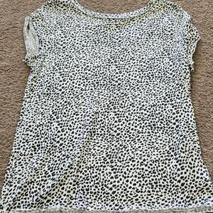 Z Supply Black and White Cap Sleeve Relaxed Tee